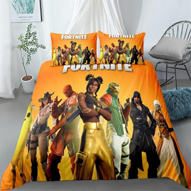 Fortnite Bettwäsche-Set von Gu Tao mit Bettbezug und Kissenbezug, Mehrfarbig, B/H: 135 x 200 cm - Bild 1