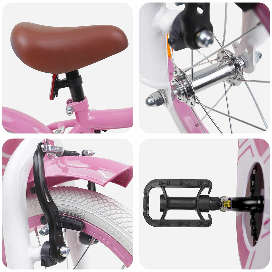 VD Home Furnishing Kinderfahrrad 16 Zoll Hellrosa - Bild 2