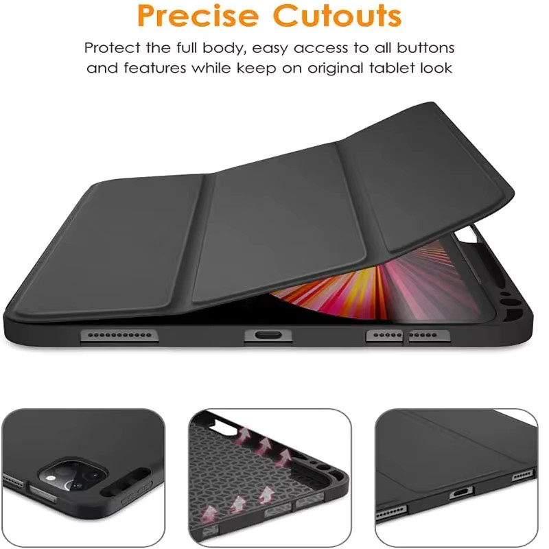 Stoßfeste Silikon-Schutzhülle für Xiaomi Mi Pad 7, 7 Pro, 6, 6 Pro und 5, 5 Pro in Schwarz - Bild 3
