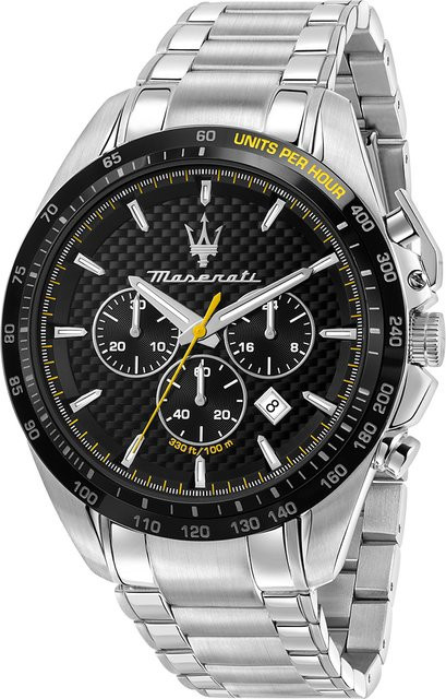 Maserati Chronograph, Quarz, Edelstahl, 45 mm, Herren, Schwarz, 10 ATM - Bild 1