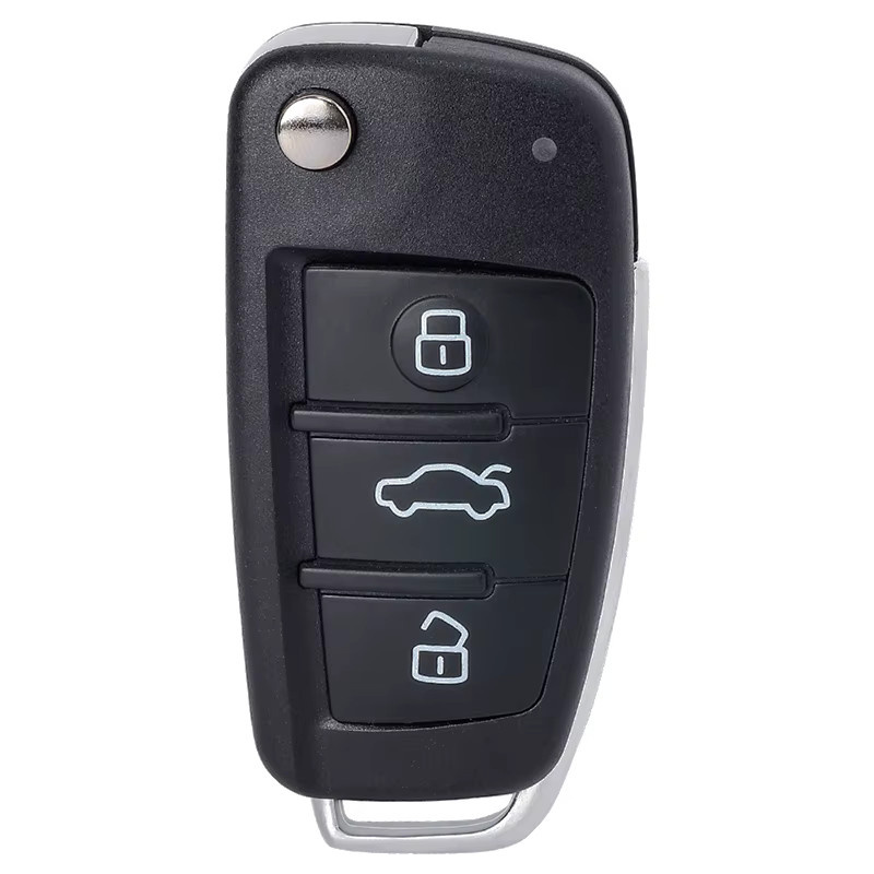 KEYECU Keyless-Go Flip Remote Key Fob 434 MHz MQB48 Chip Ersatzschlüssel für Audi A3 Q2 Q3 in Schwarz - Bild 2