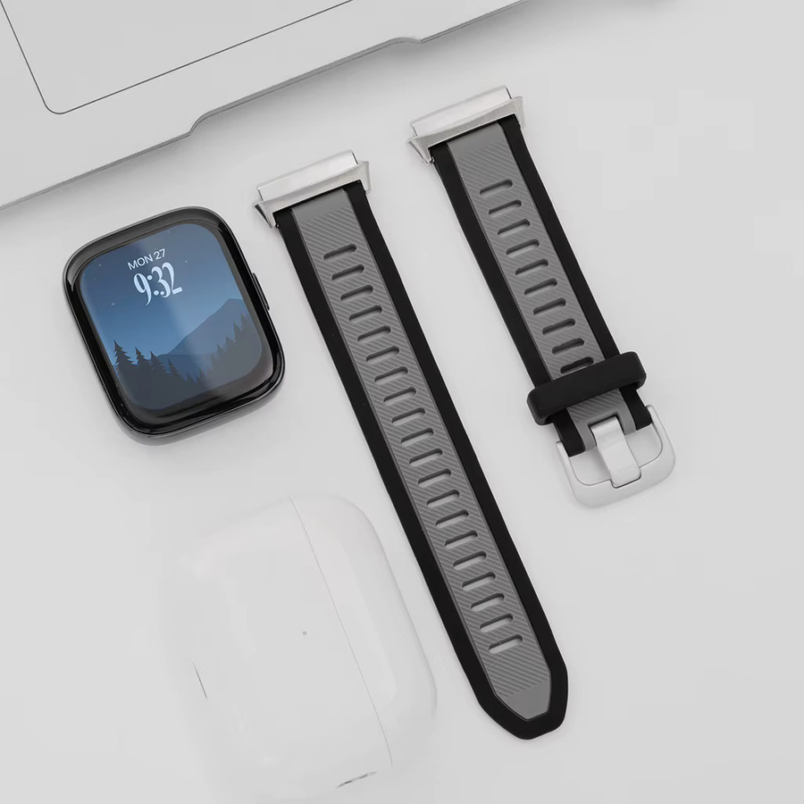 CHIICSMART Uhrenarmband Silikon, Schwarz, Unisex - Bild 1