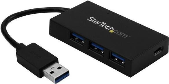 StarTech.com 4-Port USB 3.0 Hub mit 3x USB-A und 1x USB-C in Schwarz - Bild 1