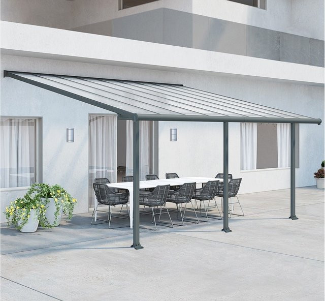 Palram Canopia Olympia Terrassenüberdachung Anthrazit mit Polycarbonat B/T/H: 739 x 295 x 305 cm - Bild 2