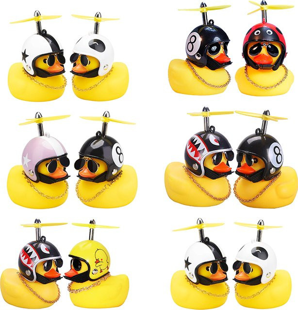 BXA 2-teiliges Car Duck mit Helm Propeller Auto-Dekoration Gelb - Bild 1