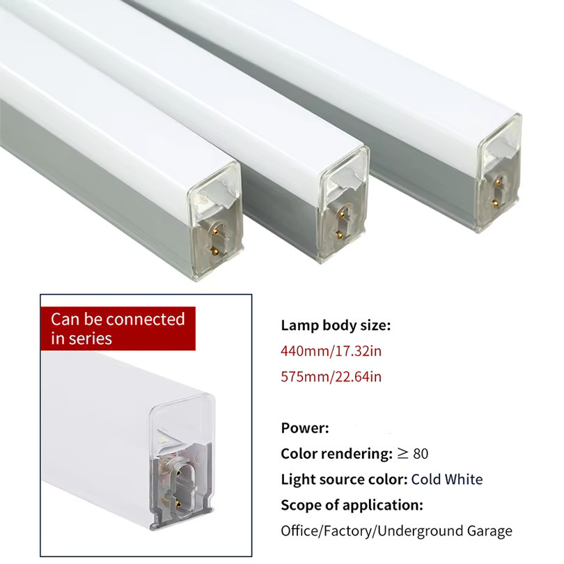 LED Röhrenleuchte T5 für Innenbereich und Garage, 10W, Weiß, Kaltweiß - Bild 2