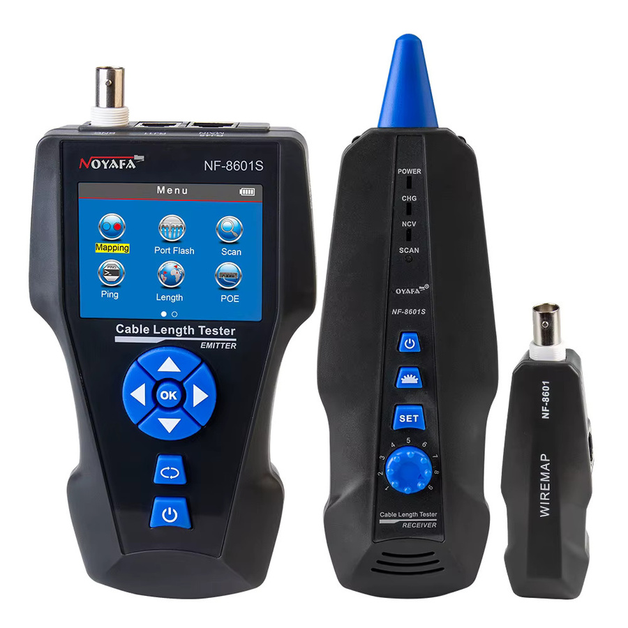 Noyafa NF-8601S Multifunktions TDR Ethernet Kabel Tester für RJ45 RJ11 BNC CAT5 CAT6 6E CAT7 PoE LAN Test und Ping in Schwarz - Bild 6