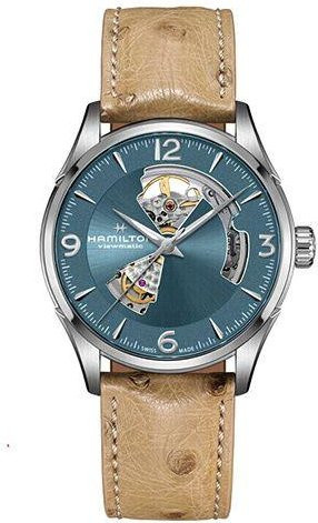 Hamilton Armbanduhr Automatik, Edelstahlgehäuse, 42 mm, Blau, Leder, Herren - Bild 1