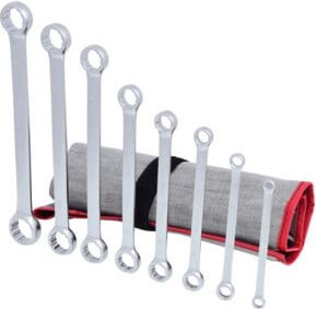 KS Tools ULTIMATEplus Doppel-Ringschlüssel-Satz, gerade, 8-teilig, Chrom-Vanadium, Silber - Bild 1