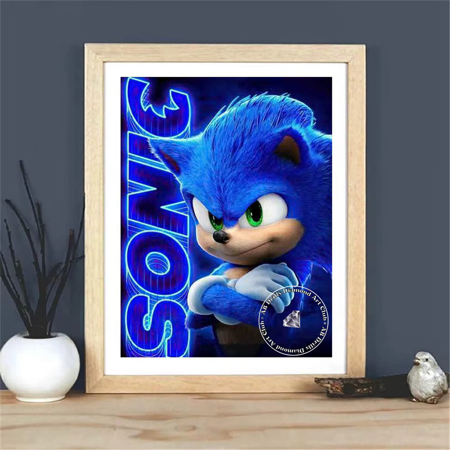 Potdemiel 5D DIY Diamond Painting Kit Sonic-ES Igel Wandkunst für Kinder und Erwachsene B/H: 30 x 30 cm - Bild 3