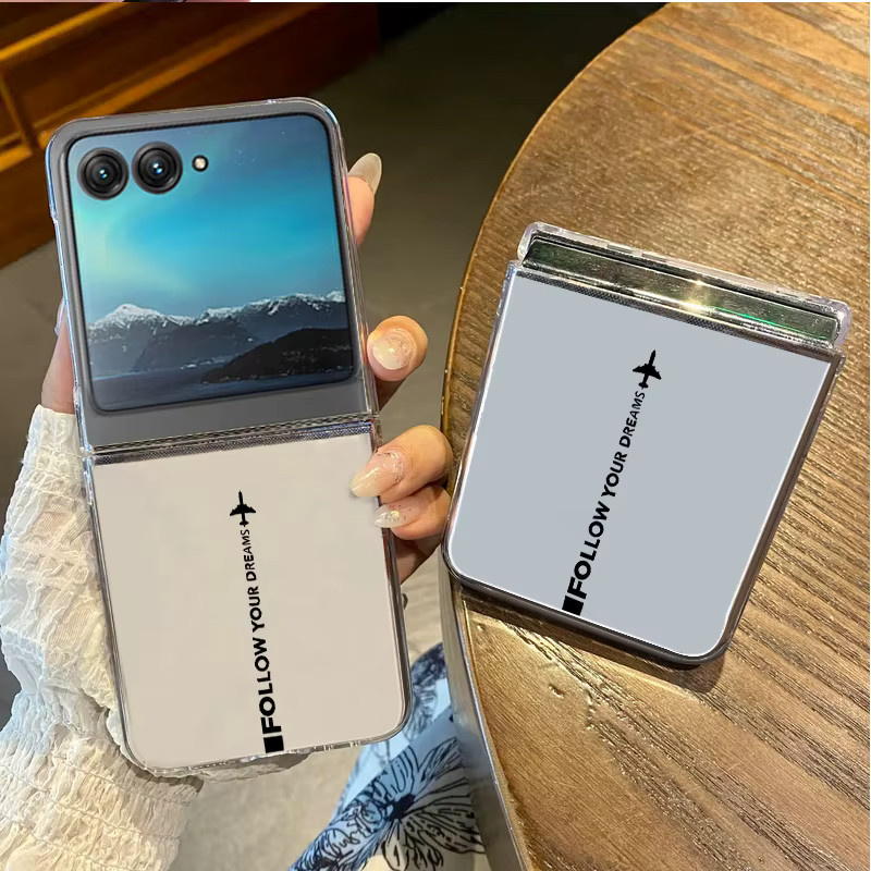 Stoßfeste transparente Handyhülle mit Flugzeugroutenmuster für Motorola Razr 60 40 50 Ultra - Bild 1