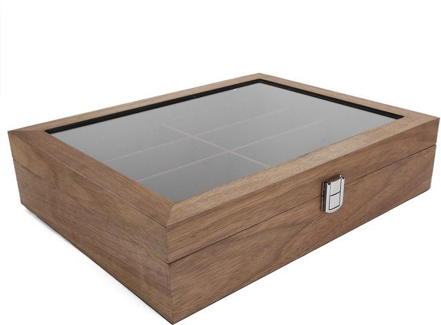 Nensit Gläser Lagerung Box Holz, Gray, Brown - Bild 1