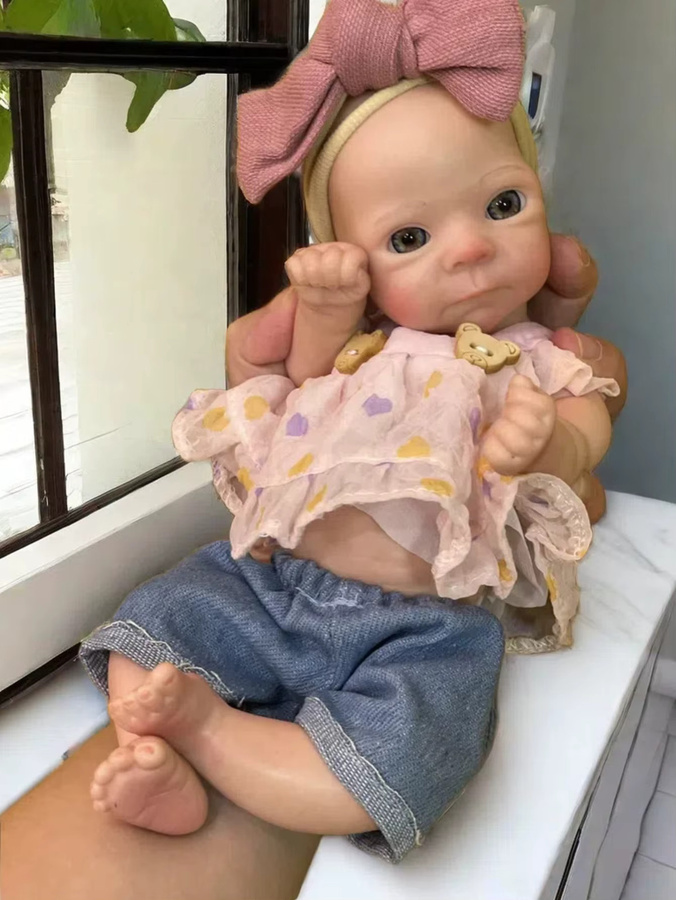 Aizwa Reborn-Babypuppe, 10-Zoll-Ganzkörper-Silikon, Bunt / Mehrfarbig - Bild 1