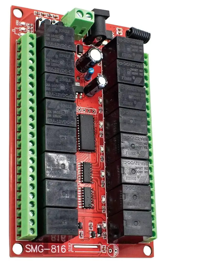 Scimagic-RC 16-Kanal RF Funkfernbedienungssystem mit Empfänger und Sender, 433MHz Relaisplatine für Hausautomation, 12V/24V, 3-Modus-Umschaltung - Bild 6
