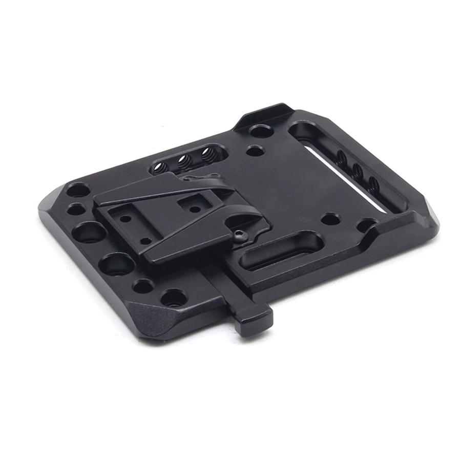 Probty V-Mount Batterieplatte mit 1/4"-20 und 3/8"-16 Gewindelöchern in Schwarz - Bild 2