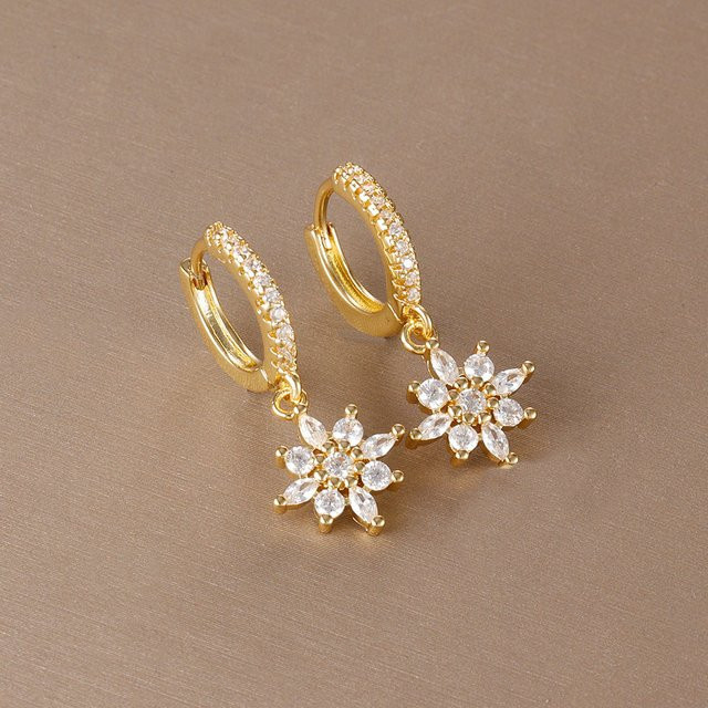 Yuedane Ohrringe Edelstahl, Zirkonia, Gold, Damen - Bild 1