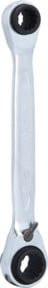 KS Tools 4 in 1 GEARplus umschaltbarer Doppel-Ratschenringschlüssel, Farbe: Silber, Größen: 8 x 10 x 12 x 13 mm - Bild 1