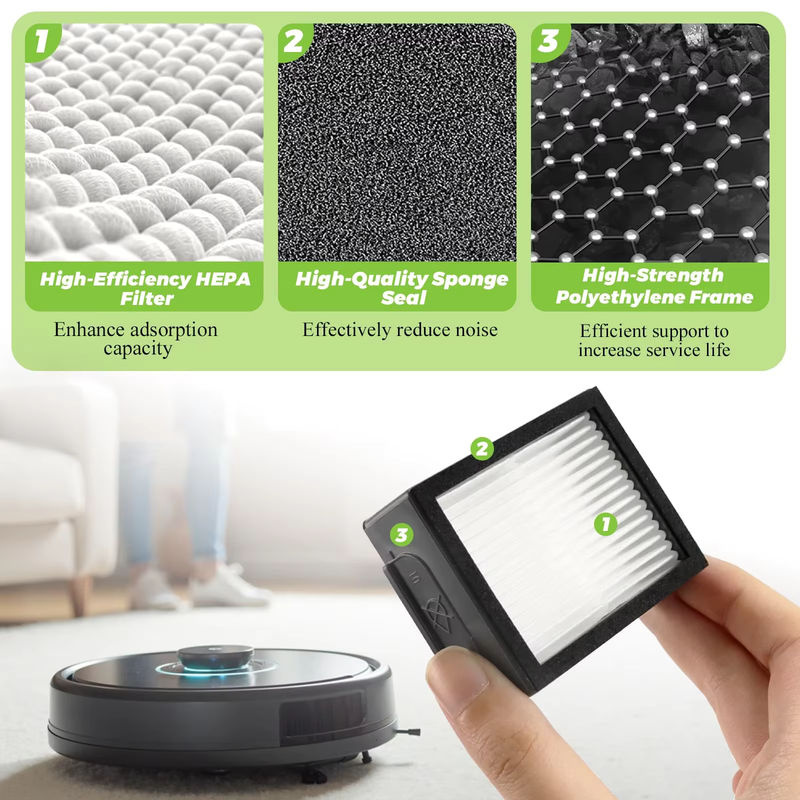 Hocheffizienter Ersatzfilter für iRobot Roomba Roboterstaubsauger der e-, i- und evo-Serie (E5, E6, E7, i1, i3, i4, i5, i6, i7, i8) in Weiß - Bild 4