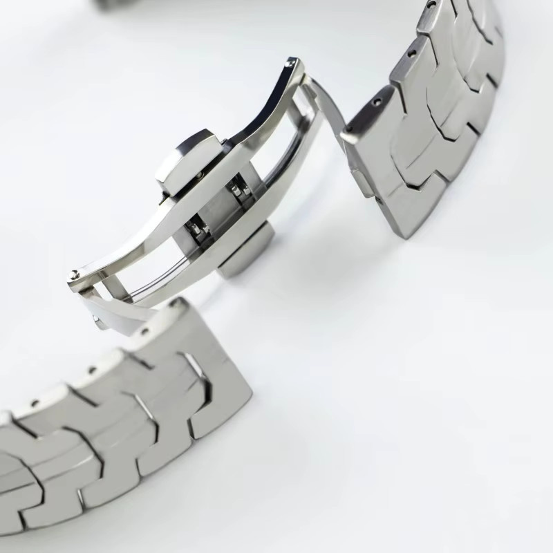 CAOWTAN Uhrenarmband Edelstahl, Silber, Unisex - Bild 1