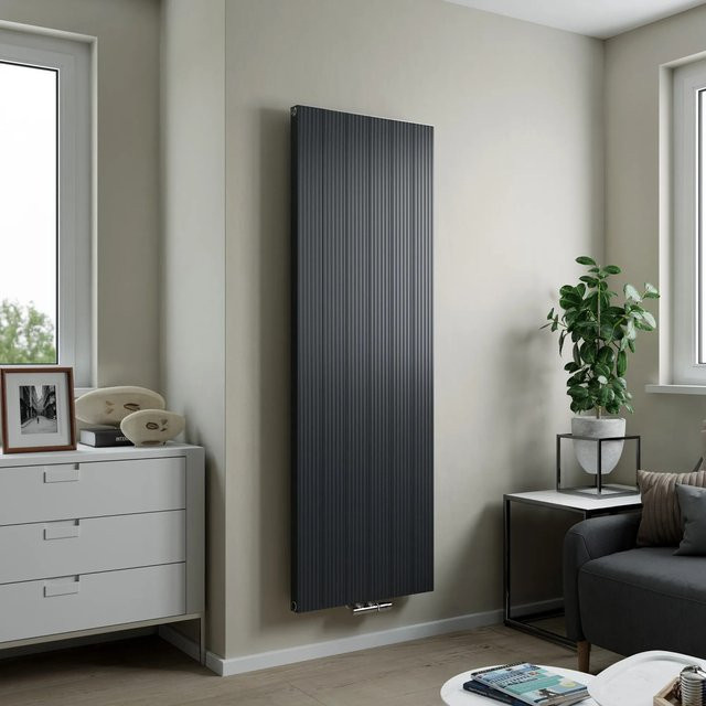 Ximax Aluminium-Heizkörper Valeo mit Mittenanschluss in Anthrazit, B: 180 cm, H: 60 cm - Bild 1