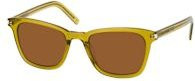 Saint Laurent SL 716 SLIM Sonnenbrille, Vollrand, quadratisch, Damen, Kunststoff, grün, braun, gelb - Bild 1