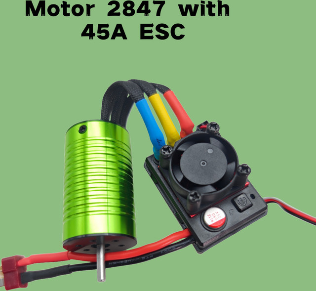 JJRC Wasserdichter bürstenloser Motor 2847 4000KV mit 35A oder 45A ESC, RC Zubehör - Bild 1