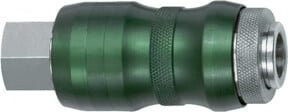 Riegler Sicherheitskupplung Bi-Tec NW7,8 aus Messing vern., Farbe: Grün, G 1/4 IG, 2050 l/min - Bild 1