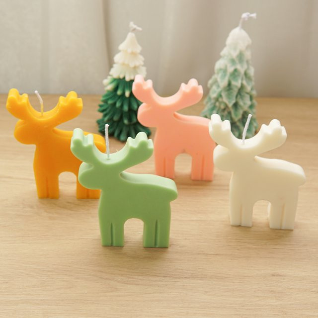 Silikon Kerzenform LONTL für Weihnachtsfiguren wie Elch, Weihnachtsbaum, Schneemann und Santa Claus zur Herstellung von Gips oder Harz - Bild 1