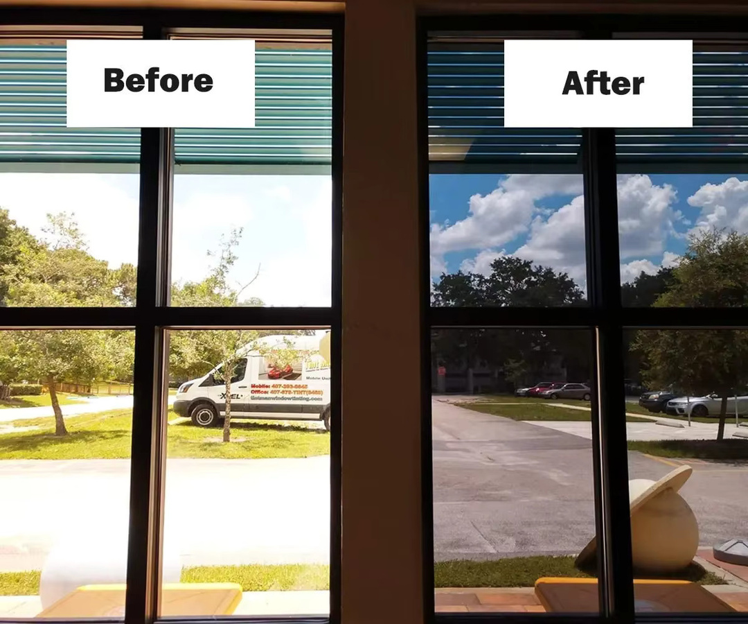 AFDB Sichtschutz-Fensterfolie in Silber und Schwarz, reflektierende Spiegelfolie aus Vinyl zur Hitzekontrolle und als UV-Schutz für dein Heim oder Büro - Bild 4