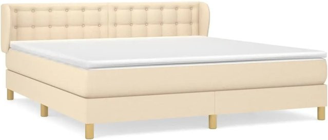 vidaXL Boxspringbett mit Matratze Hybrid-Design in Beige, B/T/H: 160 x 200 x 78 cm - Bild 1