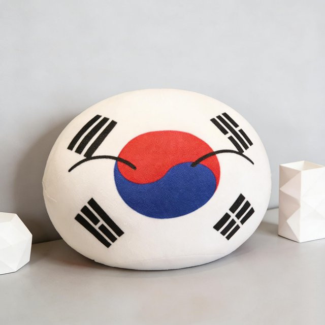 Yiran toy Polandball Countryballs Plüsch Blume Kissen, weiche Stofftiere für Sofa und Deko, Durchmesser: 30 cm - Bild 1