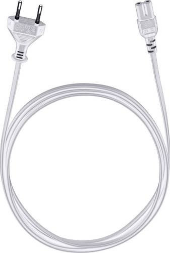 Oehlbach Strom Anschlusskabel C 7 in Weiß mit 5,00 m Länge (Euro-Stecker auf Kleingeräte-Buchse) - Bild 1