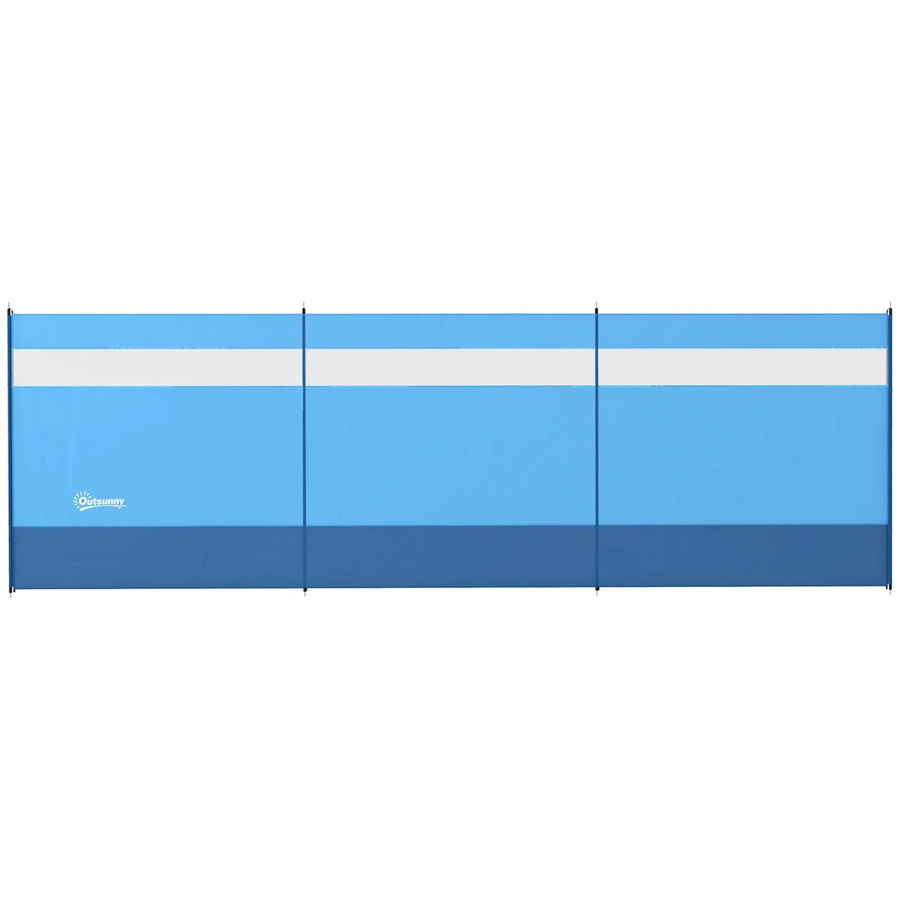 Furnicato Windschutz mit Sichtfenster und Tragetasche, Blau, B: 440 cm, H: 140 cm - Bild 2
