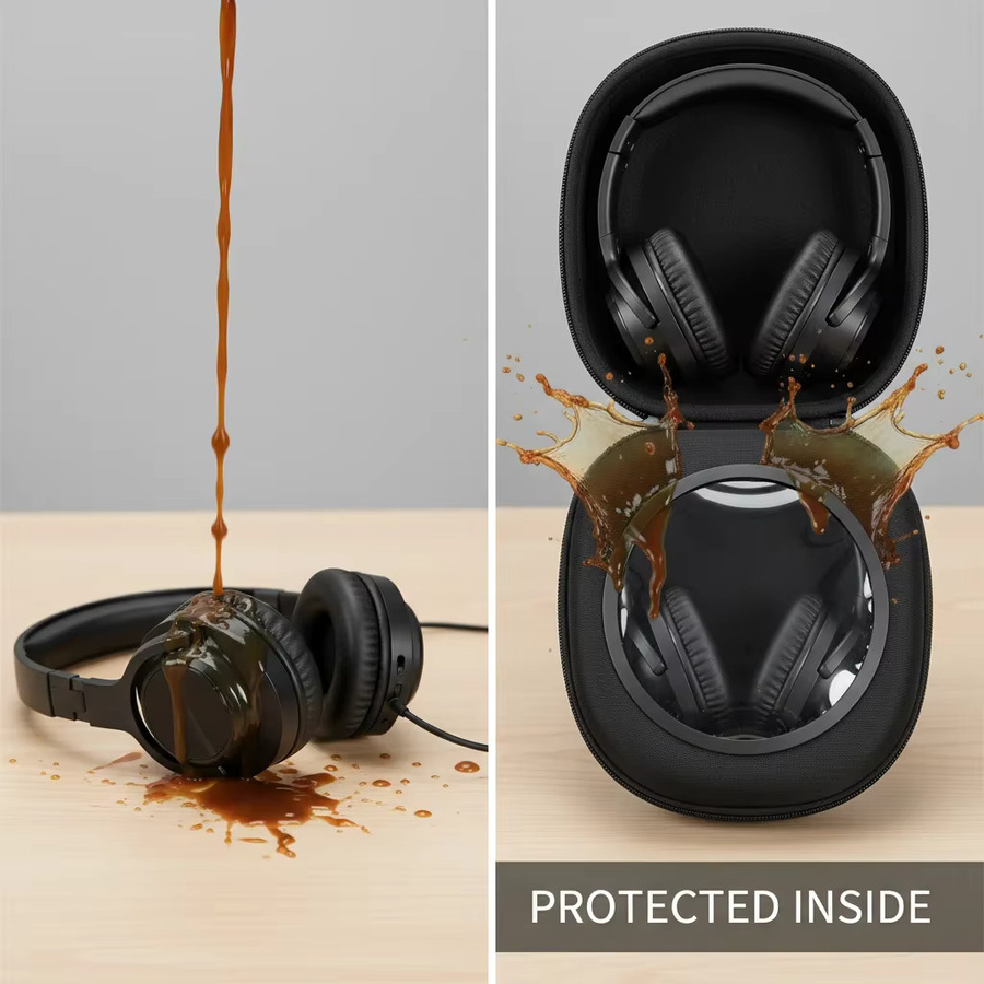Hartschalen-Schutztasche für Sony Kopfhörer in Schwarz - Bild 3
