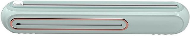 Magnetischer nachfüllbarer Folienspender mit Schneidefunktion für Plastik- und Aluminiumfolie, Weiß, B/H/T: 38 x 6,5 x 7,5 cm - Bild 1