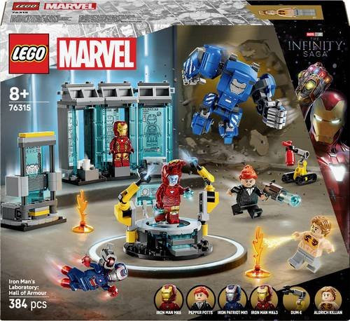 LEGO Marvel Iron Mans Labor: Halle der Rüstungen Konstruktionsspielzeug ab 8 Jahren - Bild 1