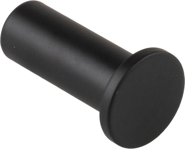 Technik Team Mantelhaken Erato aus Messing in Schwarz Matt, Durchmesser: 22 mm, Tiefe: 3,9 cm - Bild 1