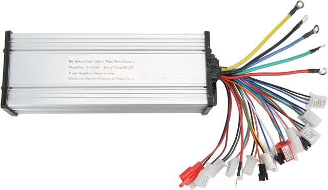 CosyHome Sinus Welle Controller für bürstenlose Motoren von Elektrofahrrädern, 1500W, 60V/72V, Farbe: Silber, Silent-Version - Bild 1