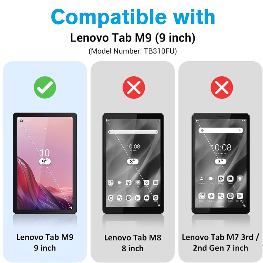 Lenovo Tab M9 Displayschutzfolie aus 9H gehärtetem Glas, transparent, 1 Stück - Bild 2