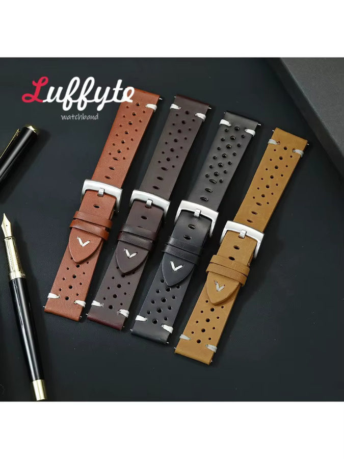 Luffyte Uhrenarmband Rindsleder, Vintage, Unisex, 20 mm, 22 mm - Bild 2