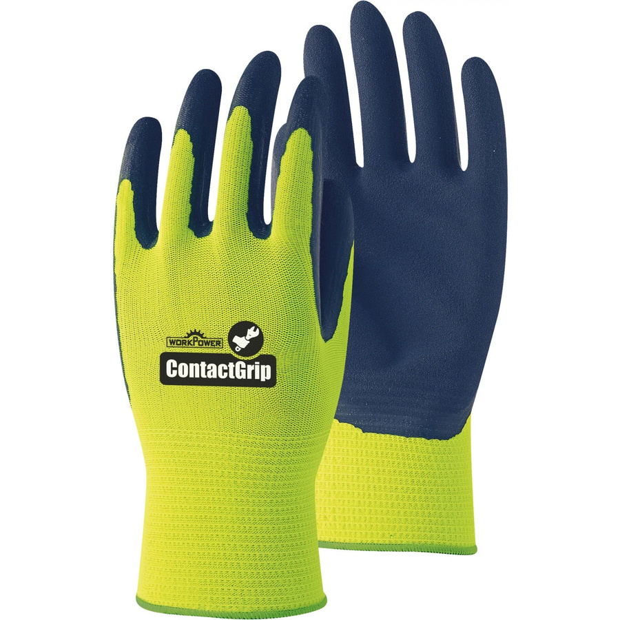 Workpower Arbeitshandschuh Contact Grip Schwarz-NeonGrün Größe 7 - Bild 2