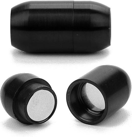 Nue Living Magnetische Verschlüsse Edelstahl, schwarz, 3 mm - Bild 1
