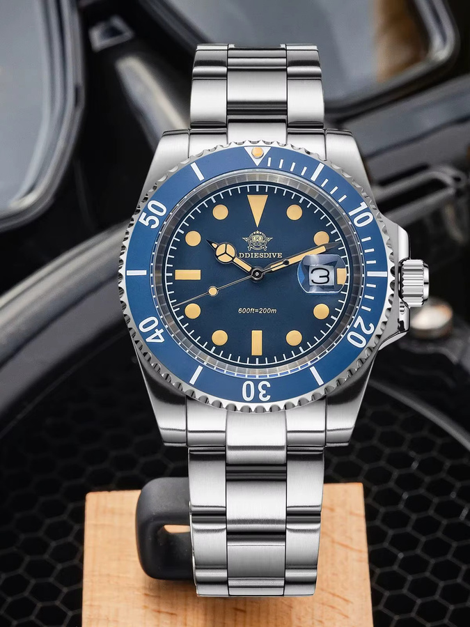 Addiesdive Armbanduhr, Quarz, Edelstahl, 41 mm, Herren, Schwarz - Bild 6
