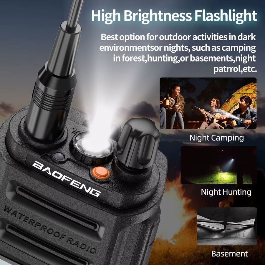 Baofeng UV-9R PRO V2 Wasserdichtes Walkie-Talkie UHF VHF Band mit USB-C, Schwarz - Bild 5