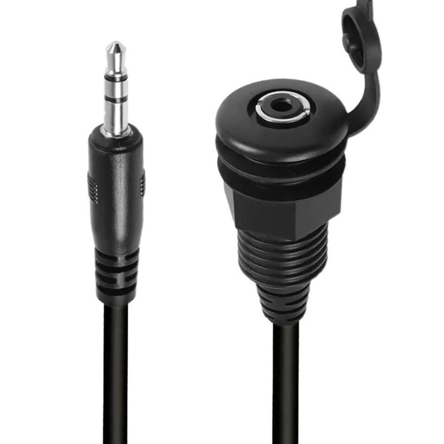 BSN Stereo-Adapter 3,5 mm Klinke auf Buchse, wasserdicht, Schwarz - Bild 3