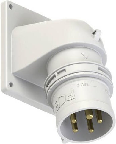 PC Electric 77725-1 CEE Anbaustecker 32A 5polig IP44 Weiß - Bild 1