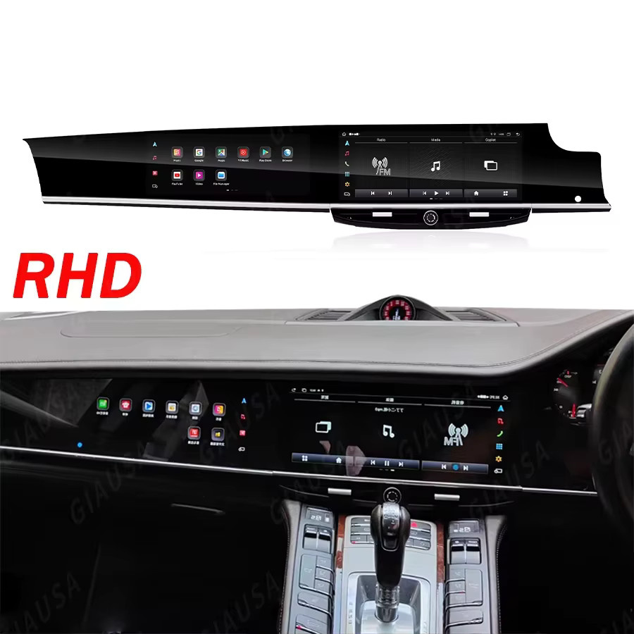 YANFU Dual-Screen-Navigations-Multimedia-Player mit Android Auto und CarPlay für Porsche Panamera 970, 12,3 Zoll und 11,4 Zoll, Schwarz - Bild 4