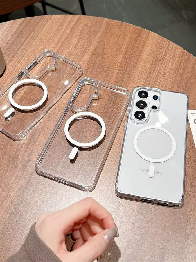 Xeber MagSafe Magnetische Transparente Hülle mit AI-Knopf für Samsung Galaxy S26 Ultra, S25, S24 und S23 Plus zur kabellosen Ladeunterstützung - Bild 5