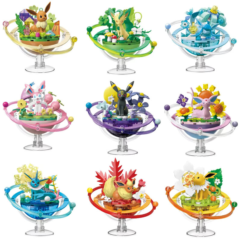 Pokemon Eeveelution Figuren, Taschenmonster, Espeon, Sylveon, Glaceon, Leafeon, Vaporeon, Umbreon, Flareon - Bild 2