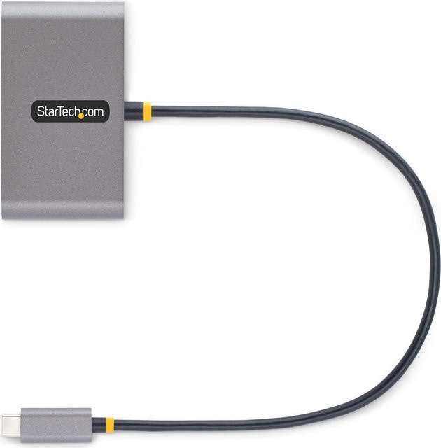 StarTech.com 4-Port USB-C Hub mit 100W Power Delivery Pass-Through Charging, 2x USB-A und 2x USB-C, 5Gbps, Grau, 30cm Kabel - Bild 1